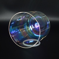 Bols chantants en cristal transparent HF 5"-12" Chakra Tune 432Hz 440Hz Cosmic Light pour bain sonore thérapeutique