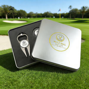 Coffret Cadeau Golf Homme – Design Original – Outil de Repositionnement de Balle Promotionnel – <span class=keywords><strong>Prix</strong></span> Usine – Marqueurs de Balle Nouveauté en Forme de Jeton de Poker avec Logo Imprimé - Product Image 1