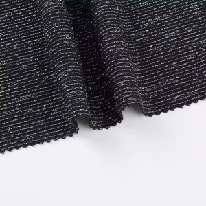 Tela Jacquard Metálica con Rayas Plateadas, Elástica y Tejida, 77% Poliéster, 18% Lurex, Marca <span class=keywords><strong>YVES</strong></span>, para Ropa - Product Image 3
