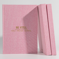 Journal de prière quotidien à couverture rigide en lin personnalisé affirmation de gratitude planificateur de soins personnels cahier de manifestation prière imprimée