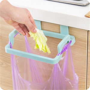 Kitchen Hanging Cabinet <b>Door</b> Trash Rack Single Layer Plastic Bag Holder Easy Installation Kitchen Storage - Product Image 4