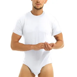 Männer Erwachsene Baby Rollenspiel Stram pler Einteilige Dessous Presse Schritt T-Shirt Bodysuit Kurzarm Pyjama Unterwäsche Kostüme