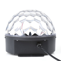 Lumière de boule de cristal LED RGBYWP à 6 couleurs avec télécommande Bluetooth, effets de lumière pour discothèque, scène, fête, DJ