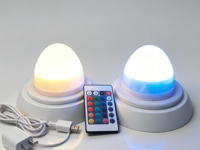 Unité d'éclairage LED pour tabouret globe en plastique PE, batterie rechargeable, télécommande, changement de couleur
