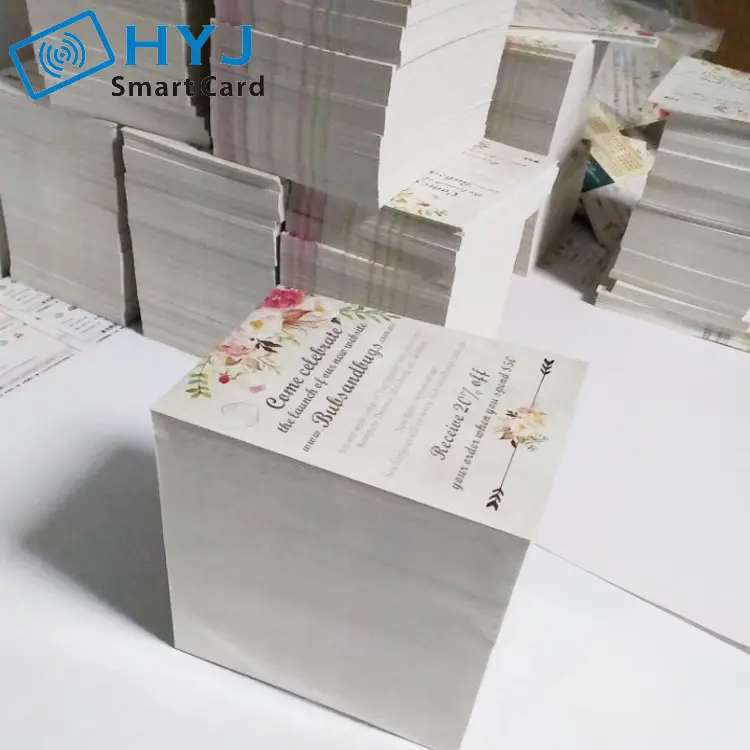 Cartão de inserção de papel da impressão personalizada de fábrica, cartão de agradecimento