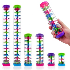 Rattle Ống mưa dính bé Rattle rainmaker đồ chơi mưa âm thanh bắt tay đồ chơi trẻ sơ sinh nắm đồ chơi - Product Image 1