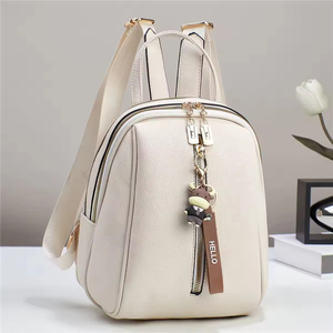 Mochila Casual para Mujer, Nuevo Estilo, PU, Moda Otoño Invierno, Bolsa de Viaje Escolar, Gran Capacidad, Cierre de Cremallera, Bolsa de Compras - Product Image 1
