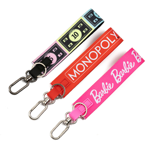 Hot Sale Personalized Sublimation-Printed Wrist Straps Custom Logo <b>Polyester</b> Wrist <b>Lanyard</b> Keychain - Product Image 1