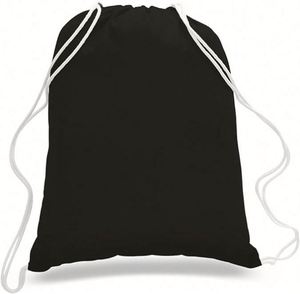 Wholesale Eco Library School Backpacks Cotton Cinch Large Capacity Colorful Cheap Fabric Drawstring Bag - Product Image 2