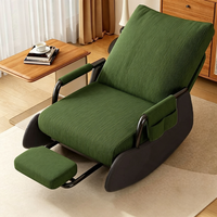 Fauteuil inclinable à bascule en velours côtelé Tenghang avec repose-pieds, dossier réglable, canapé individuel pour salon, chambre à coucher, siège de relaxation