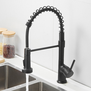 Brass Brushed Nickel Kitchen Taps Single Handle Pull Out Pull <b>Down</b> Spring 2 Way Water Outlet Kitchen Tap AT9884BN Kitchen Tap - Product Image 2