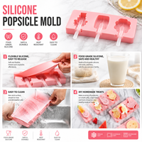 TOPIN SRP-D011 Moule à sucettes glacées et à crème glacée en silicone de qualité alimentaire personnalisé, réutilisable, DIY pour les enfants, friandises glacées maison