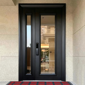 <span class=keywords><strong>Porte</strong></span> à battants en aluminium et verre moderne, design coupe-vent, surface finie, pour villa, intérieur, balcon - Product Image 3