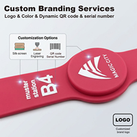 Bracelet intelligent NFC RFID avec puce NFC213/215/216 MF 1K en silicone 13,56 MHz, étiquette d'accès programmable UID