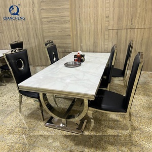 2014 Trung Quốc Nhập Khẩu Đồ Nội Thất Showroom Thép Không Gỉ Thức Ăn Nhanh Bảng Xu Hướng Mới Nhà Hàng Thương Mại Khách Sạn Đá Cẩm Thạch Tự Chọn Bảng - Product Image 3