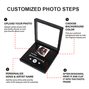 Magnete Fotografico Personalizzabile per Frigorifero con Musica, Design Moderno e Durevole per Anniversari - Product Image 5