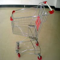 Chariot de courses pliable Jiayuan 150L en acier zingué, durable, avec roues en PU de 5 pouces, certifié ISO9001, couleurs personnalisables