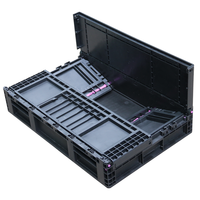 Joint robuste fabricant personnalisé location caisse en plastique Transport boîte pliable mobile avec couvercle boîte de rangement en plastique