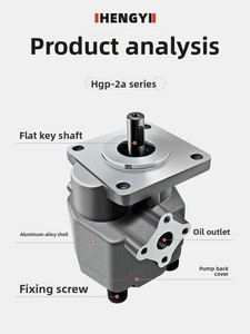 Bomba Hidráulica de Engranajes de Alta Eficiencia para Excavadora de Tractor, Serie HGP-2A, Conexión de 3/8, Modelo HGP-2A-F12R F6R F2R, Alta Temperatura - Product Image 5