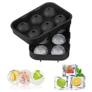 6 Hole Silicone Ice Ball Mold New Design Easy To Demould For Kitchen DIY Making Ice Cream Tools Fruit Juice Cold Drink