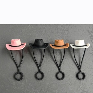 Hot Bottle Accessories Silicone Cowboy Hat Pattern Straw Cover Topper Straw Cap for 10mm Straw - Product Image 3