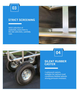 4 पहिया लॉजिस्टिक्स कार्ट्स मल्टीफंक्शन स्टोरेज ट्रॉली पिंजरे तह हैंड ट्रक पिंजरे तह हाथ ट्रक कार्ट वैगन गोदाम हाथ ट्रॉली - Product Image 6