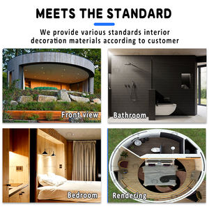 Maison ronde préfabriquée moderne <span class=keywords><strong>de</strong></span> luxe, capsules <span class=keywords><strong>de</strong></span> couchage, hôtel capsule, maison préfabriquée, villa en <span class=keywords><strong>bord</strong></span> <span class=keywords><strong>de</strong></span> <span class=keywords><strong>mer</strong></span> à vendre - Product Image 2