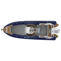 Bateau pneumatique de luxe RIB 680 de 22 pieds avec coque en aluminium Hypalon/Orca/PVC et pont solaire