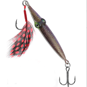 Nouveau design 21g 66mm 3d spray peinture plomb calmar jig dur long casting jigging seiche pêche leurres avec crochet <span class=keywords><strong>BKK</strong></span> - Product Image 6