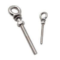 Écrou à œil fileté en acier inoxydable 316 pour usage marin M10x100mm avec rondelles et écrous, accessoires de quincaillerie pour bateaux, yachts et équipements de navigation