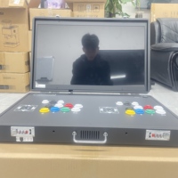 Nouvelle console de jeu d'arcade rétro KUBIXION KU-12314 de 24 pouces, modèle valise nostalgique pour usage domestique, avec double joystick, pliable et à monnayeur, Pandora