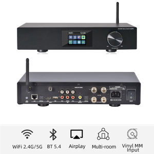 Cloudyx CL-300W Mini <span class=keywords><strong>Amplificador</strong></span> Estéreo de Alta Fidelidad de Aleación de Aluminio, Salida de 2x275W, DAC, DSP, WiFi/BT 5.0, ARC, AirPlay 2, Entrada Phono - Product Image 1