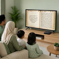 Boîte de Prière à Expédition Rapide 4K Android 9.0 avec Alarme de Prière Namaz et Fond d'écran Islamique pour Bureau Musulman