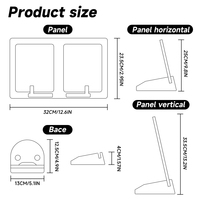 Multifunctoin Studentsbook Reading Holder Tableau blanc Utilisation double face pour l'école et le bureau