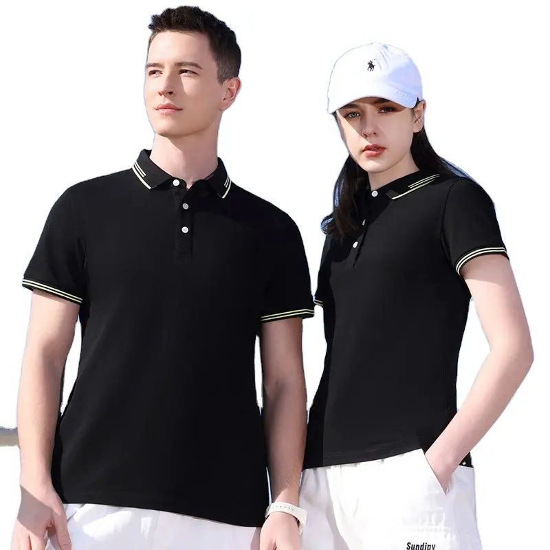 Uniforme de travail de haute qualité polo d'affaires blanc uni brodé 190g coton hommes solide logo personnalisé polos pour hommes