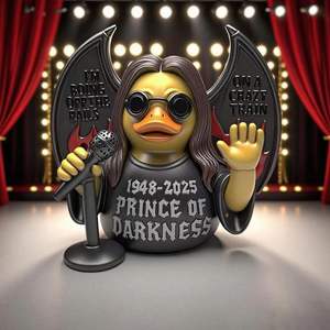 Nueva Estatua Decorativa de Resina Epoxi Ecológica con Diseño Creativo de Pato Príncipe Oscuro, Música y Temática Religiosa/Fantástica para el Hogar - Product Image 2