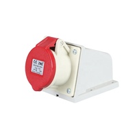 Prise industrielle murale IP44 16A 3P+PE 380V, prise femelle 4 broches 16A