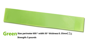 Fitness TPE Widerstands bänder Großhandel Umwelt freundliche 10-Pfund-Stärke Mini Loops Dünne Übungs bänder für Kraft training - Product Image 4