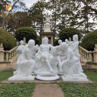 Escultura de Mármol Blanco de Tamaño Real de Apollo Bañándose, Estilo Europeo, para Patio Central de Mansión o Exteriores
