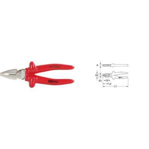 Alicates combinados de alta potencia de 1000V, 160mm (92291889060888) - Product Image 1