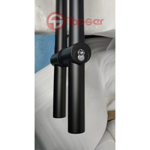 잠금 실린더 플러시 볼트 손잡이가있는 24 인치 H 형 스테인리스 스틸 유리 도어 풀 핸들 - Product Image 5