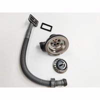 Kit de vidange et de vidangeur de lavabo de cuisine d'hôtel en acier inoxydable de luxe moderne, diamètre extérieur 114 mm, facile à installer