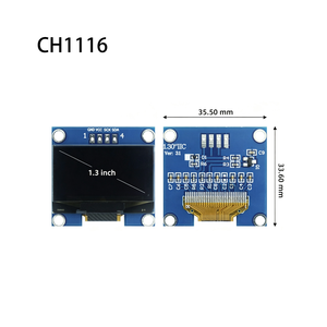Module d'affichage <span class=keywords><strong>OLED</strong></span> 1,3 pouces 128x64 I2C IIC 4 broches avec pilote SH1106, écran couleur bleu-blanc pour projets embarqués Arduino M112 - Product Image 3