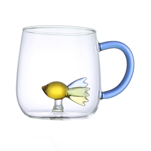 Vaso de Vidrio Resistente al Calor Hecho a Mano OEM con Figuras de Animales <span class=keywords><strong>en</strong></span> el Interior, Vasos para Beber Agua - Product Image 5