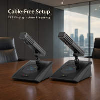 Sistema di Conferenza Digitale Wireless, Microfono Wireless Multicanale Professionale di Alta Qualità