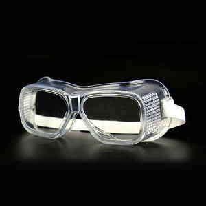 Offre Spéciale à la mode anti-buée lunettes de sport confortable bande élastique PC blanc lunettes de sécurité en plastique pour hommes Protection des yeux - Product Image 2