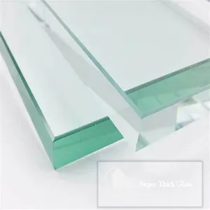 50mm 40mm 30mm thick laminated glass sheet frames for bank window counter super thick glass