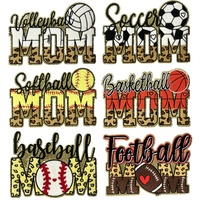Patch brodé en chenille pour maman sportive, pour veste, baseball, softball, football, soccer, basketball, volleyball