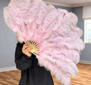 Abanico de Plumas de Avestruz de 13 Costillas de Aproximadamente 60cm de Diámetro Ideal para Actuaciones en Escenario Pasarelas <span class=keywords><strong>Bar</strong></span> Espectáculos Abanicos de Plumas y Abanicos Plegables - Product Image 4