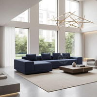 Canapé modulaire en forme de L ou de U, 3 places, style minimaliste moderne, tissu bouclé, canapé nuage, mobilier de salon nordique de luxe